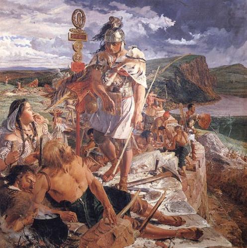 William Bell Scott The Romans Cause a Wall to be Built for the Protection of the South china oil painting image